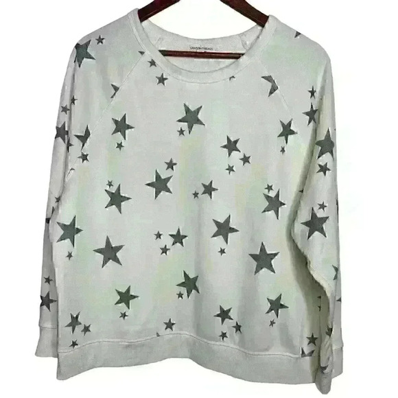 Grayson Threads off white and gray star‎ crewneck sweatshirt Sz L - Picture 2 of 5